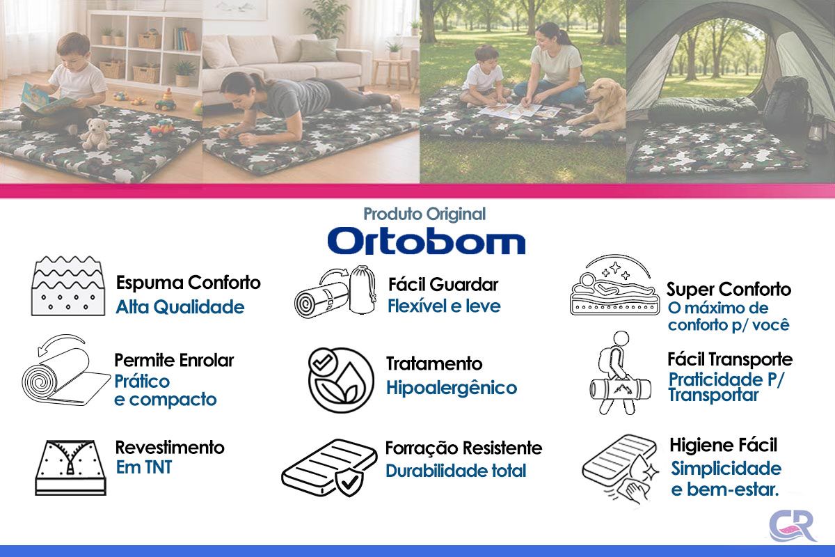 Colchonete D20 Multiuso Camping Visita Orthoflex