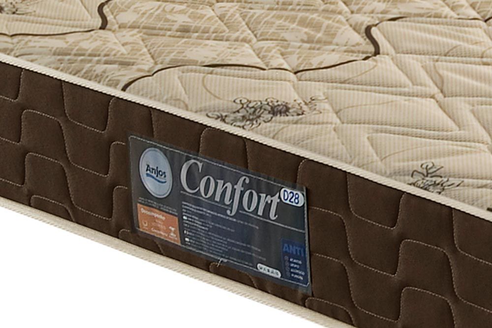 Cama Box Baú CRC +Colchão Espuma D28 Confort Anjos