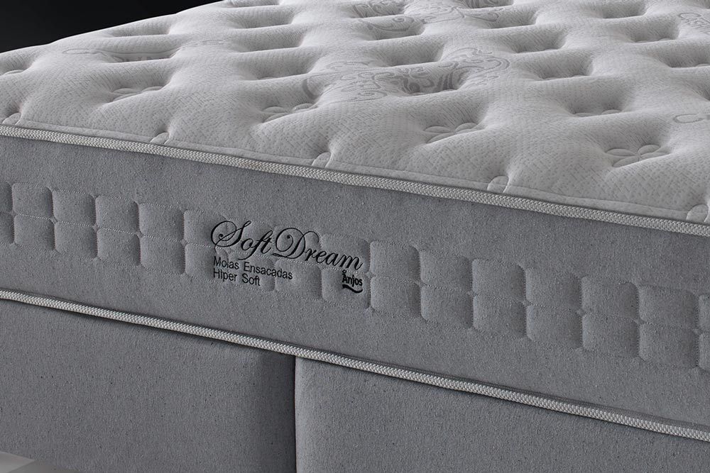 Cama Box Baú CRC +Colchão Molas Soft Dream Anjos