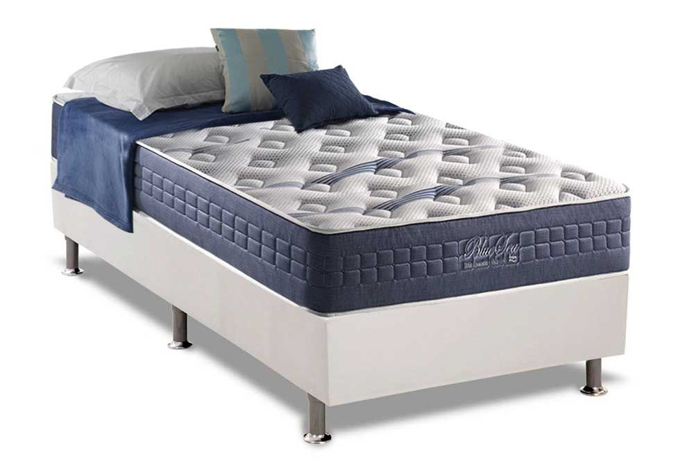Cama Box CRC +Colchão Molas Blue Sea Anjos