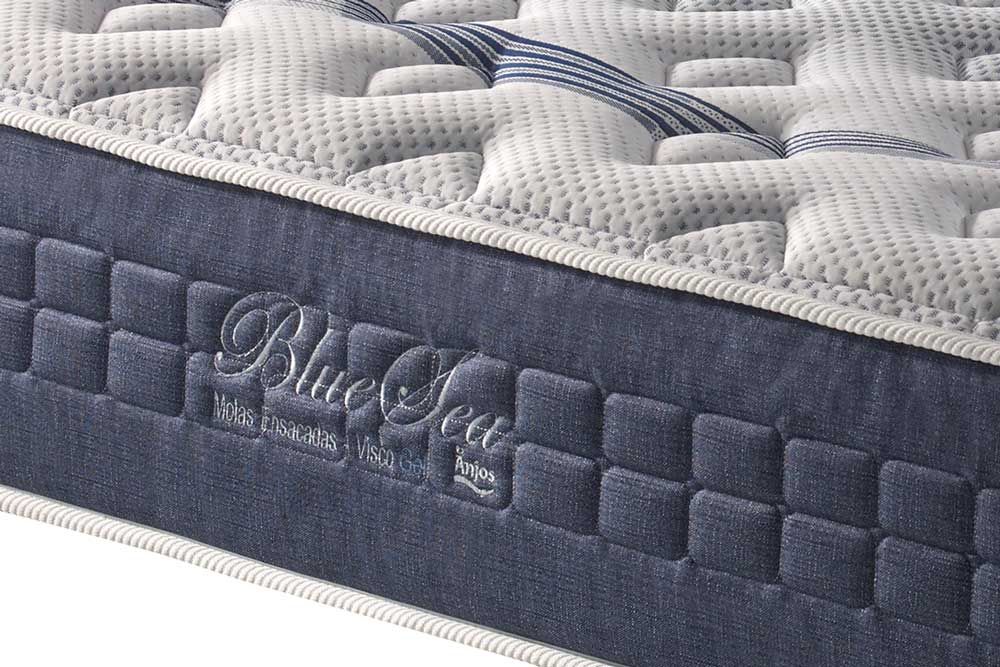 Cama Box Baú CRC +Colchão Molas Bluse Sea Anjos