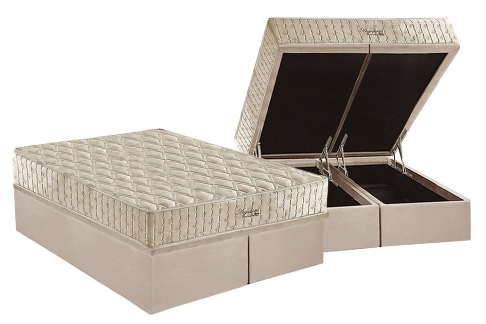 Cama Box Baú CRC +Colchão Molas Anjos Anjos