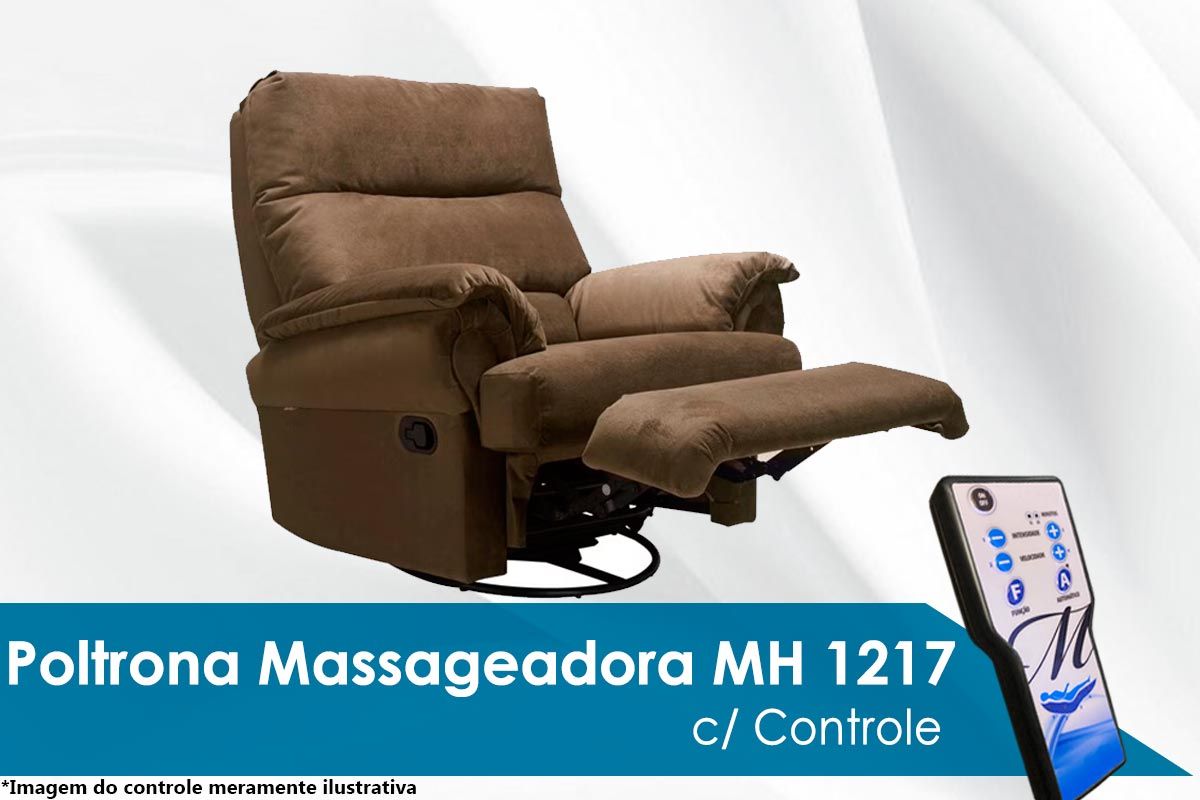 Poltrona Reclinável p/ Sala c/Massagem MH 1217 Two Way Herval Poltrona Reclinável p/ Sala c/Massagem MH 1217 Two Way Herval