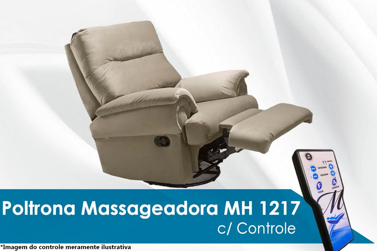 Poltrona Reclinável p/ Sala c/Massagem MH 1217 Two Way Herval Poltrona Reclinável p/ Sala c/Massagem MH 1217 Two Way Herval
