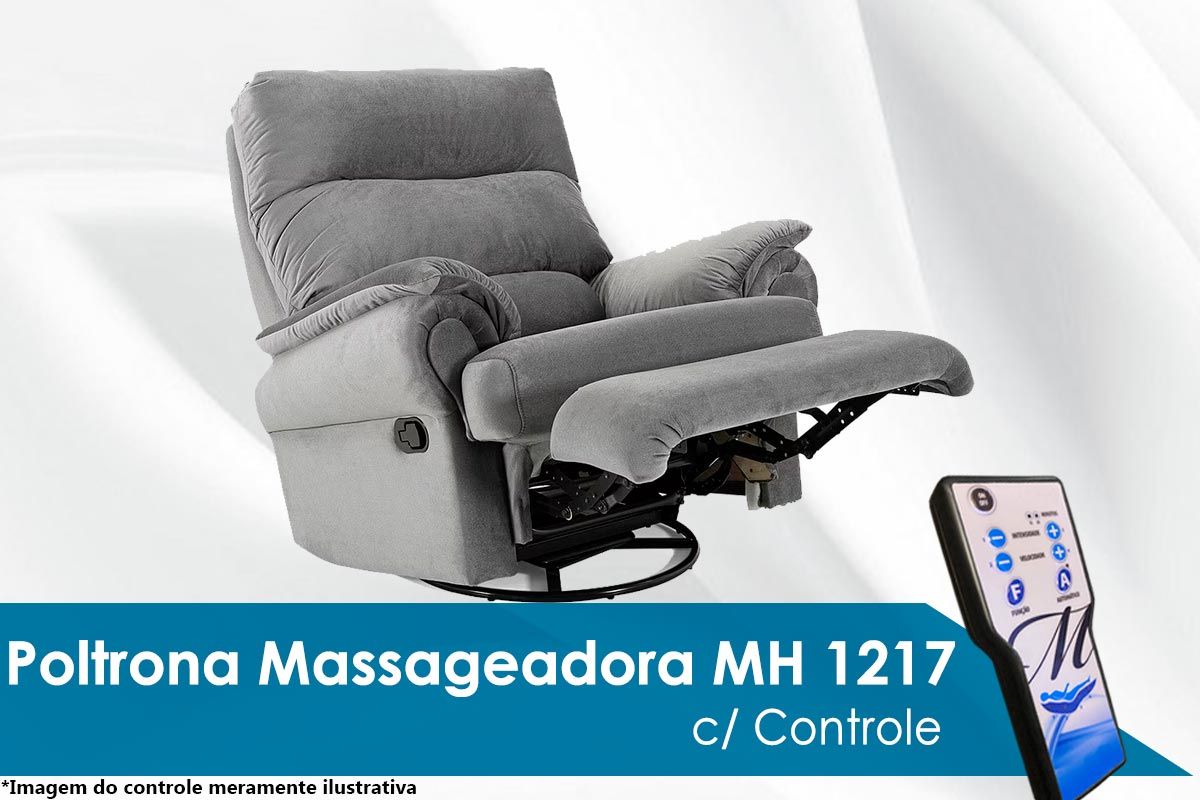 Poltrona Reclinável p/ Sala c/Massagem MH 1217 Two Way Herval Poltrona Reclinável p/ Sala c/Massagem MH 1217 Two Way Herval