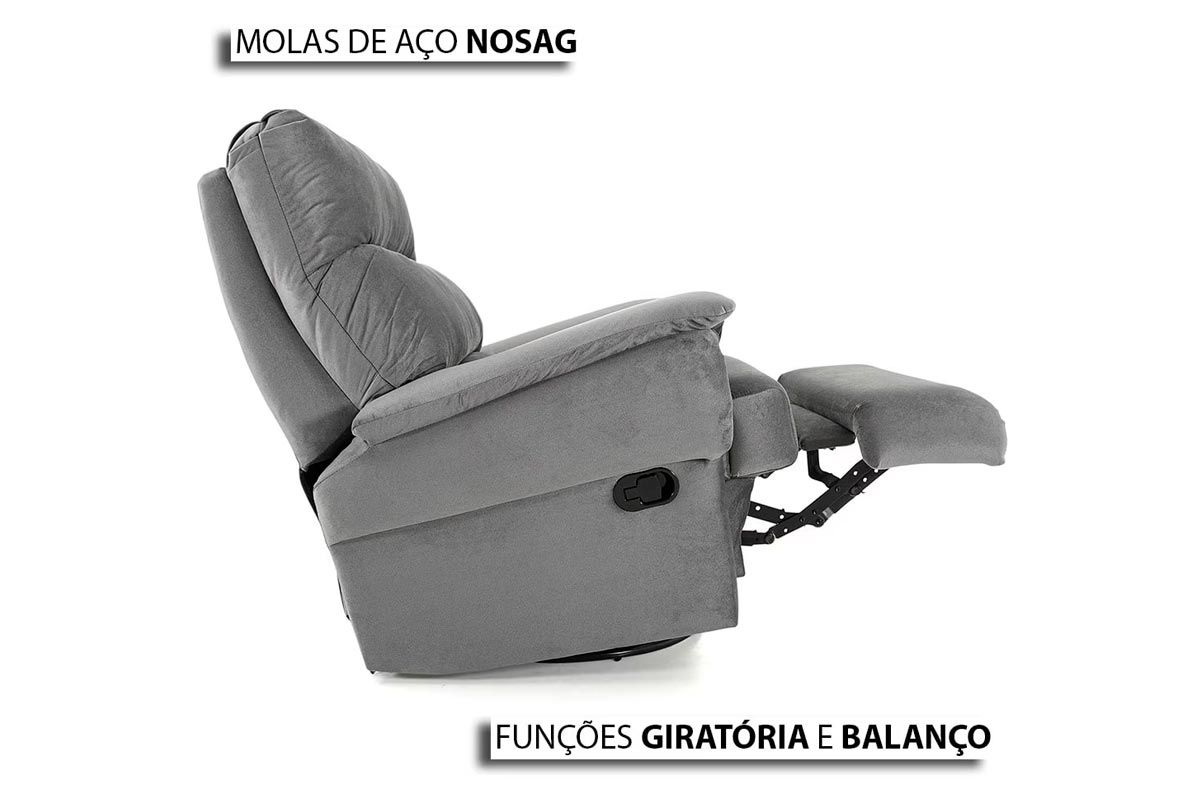 Poltrona Reclinável p/ Sala c/Massagem MH 1217 Two Way Herval Poltrona Reclinável p/ Sala c/Massagem MH 1217 Two Way Herval