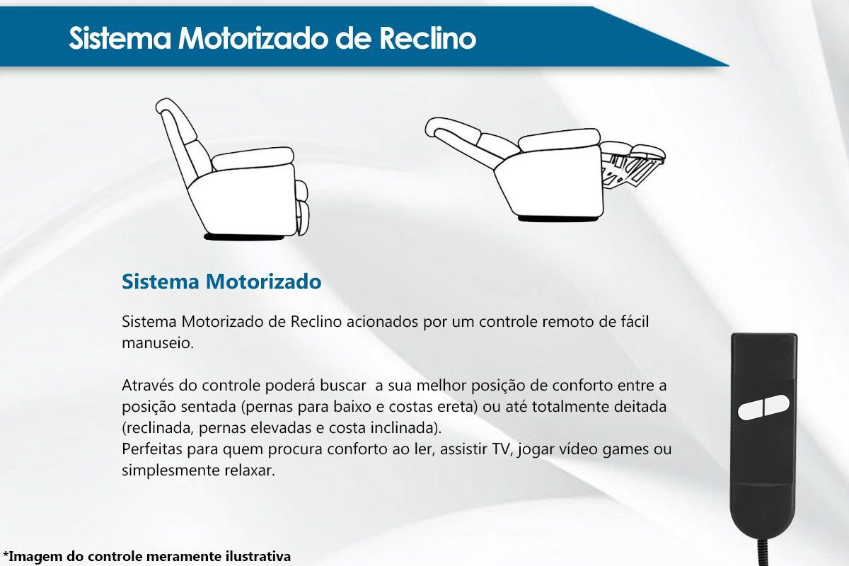 Poltrona Reclinável p/ Sala Motorizada MH 3678 c/Lift Herval