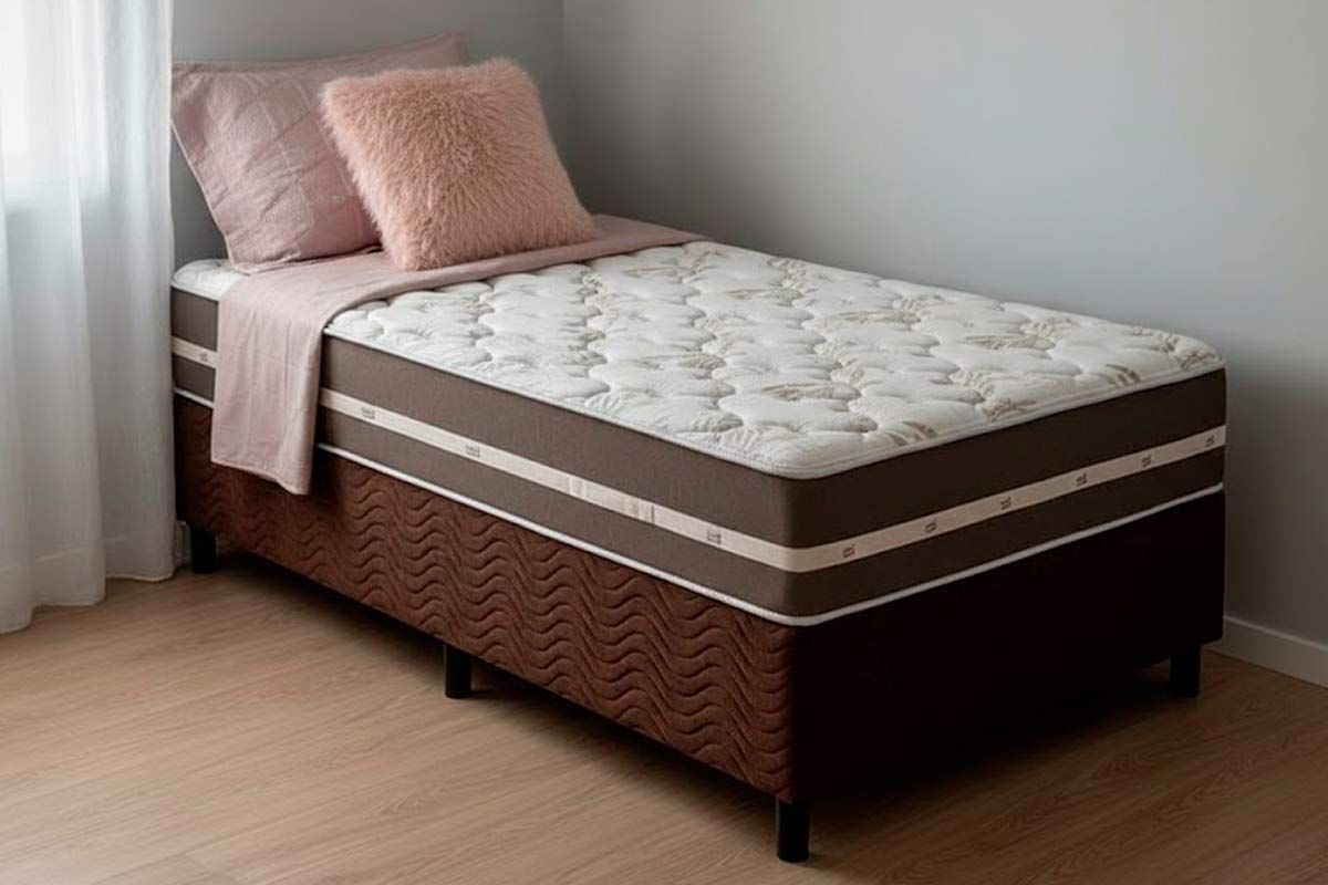 Cama Box CRC +Colchão Molas Classic Anjos