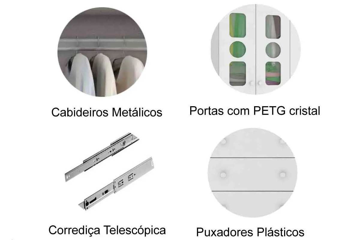 Guarda Roupa Infantil c/4 Portas (2 Cristal) e 3 Gavetas Tedy Peroba Guarda Roupa Infantil c/4 Portas (2 Cristal) e 3 Gavetas Tedy Peroba