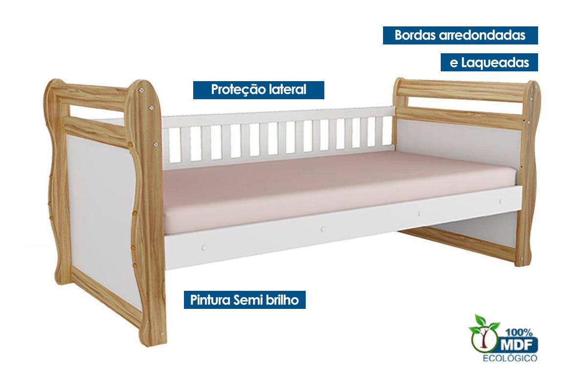 Cama Solteiro de Babá Maria Peroba Cama Solteiro de Babá Maria Peroba