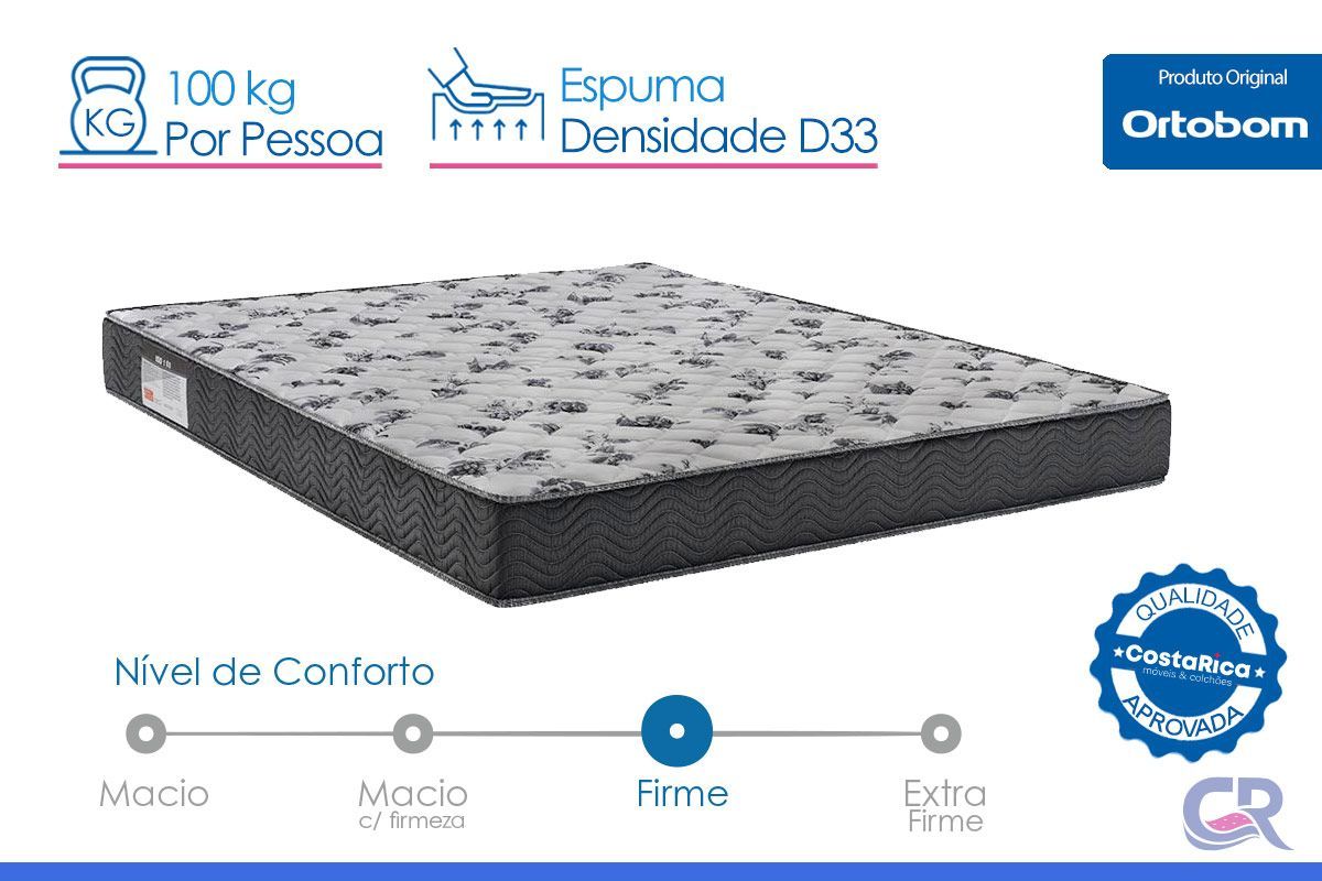 Cama Box CRC +Colchão Ortopédico ISO100 Ortobom