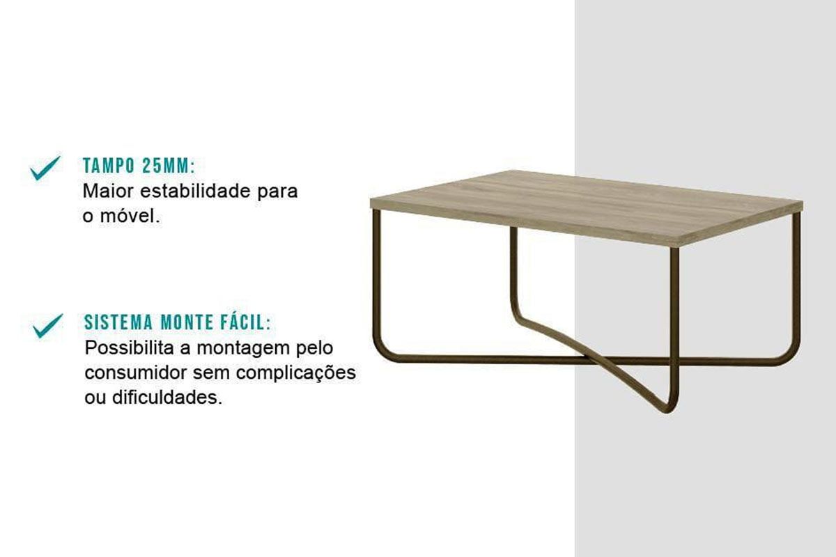 Mesa Centro Sala Connect 1271 Carraro Mesa Centro Sala Connect 1271 Carraro