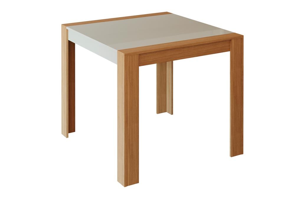 Mesa Jantar Grace c/Tampo Madeirado 90x90cm Cimol Mesa Jantar Grace c/Tampo Madeirado 90x90cm Cimol