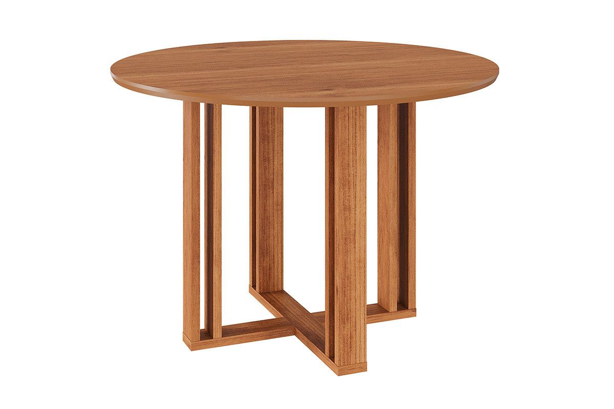 Mesa Jantar Flora c/Tampo Madeirado 109cm Cimol