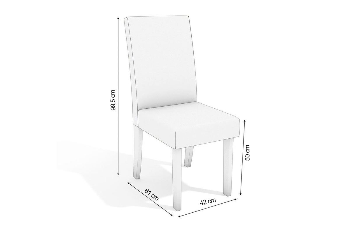 Cadeira Jantar Dália 2CAD131 Madeirado Kit 2 Un Kappesberg