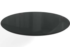 Tampo Mesa c/Vidro TA43 Jantar/Premium Redondo 105x105cm Kappesberg - Preto/Preto