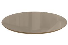 Tampo Mesa c/Vidro TA43 Jantar/Premium Redondo 105x105cm Kappesberg - Nogueira/Bronze