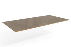 Tampo Mesa c/Vidro TA45 Jantar/Premium Retangular 180x90cm Kappesberg - Freijo/Bronze