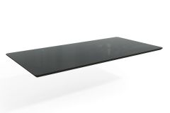 Tampo Mesa c/Vidro TA45 Jantar/Premium Retangular 180x90cm Kappesberg - Preto/Preto
