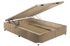 Cama Box Baú Universal Rústico Clean - Paropas - Queen - 158x198x36 (2 uni 79X198)