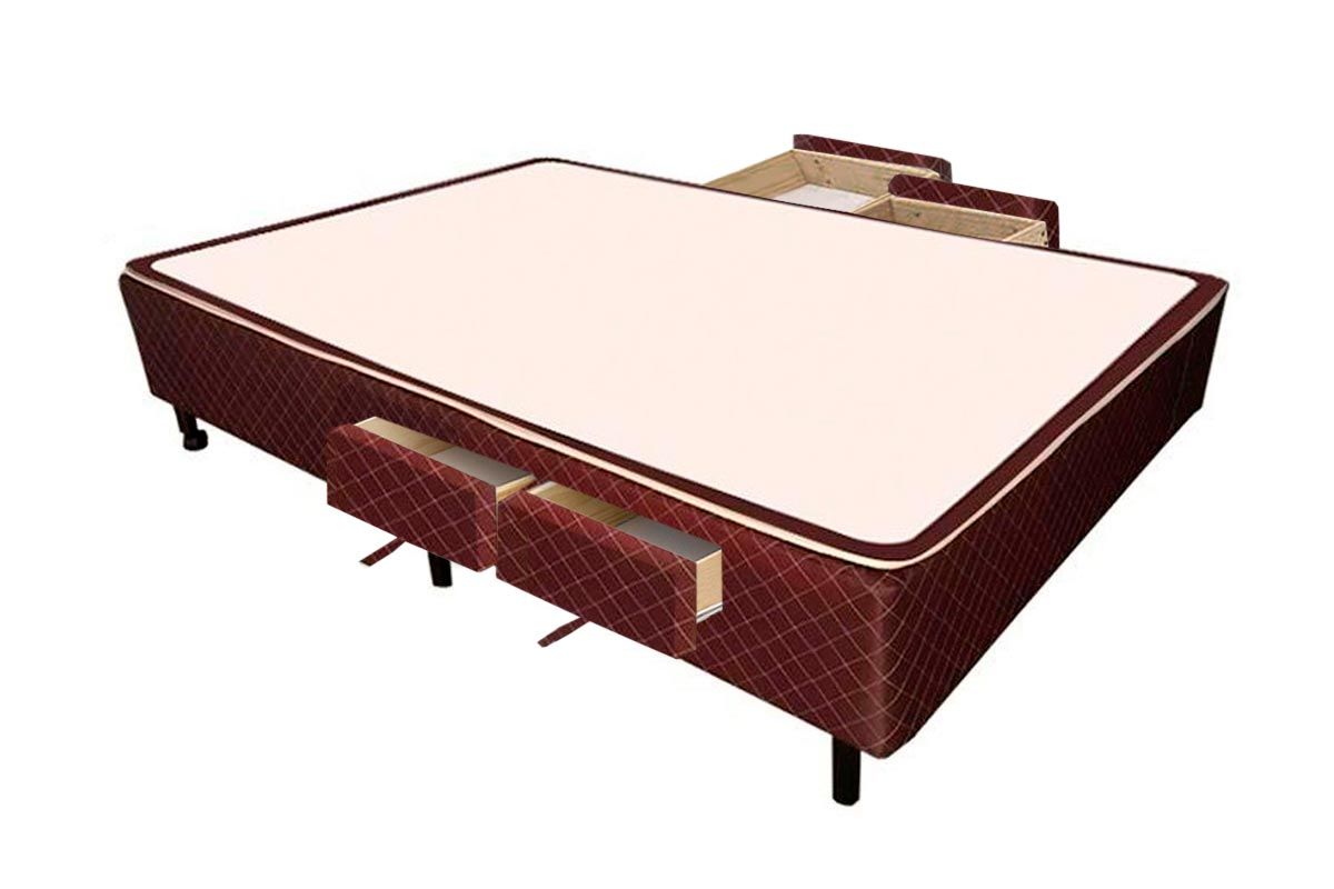 Cama Box Castor Poli Brown4 Gavetas Viúva - 128x188x27 Cama Box Castor Poli Brown4 Gavetas Viúva - 128x188x27