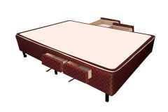 Cama Box Base c/ Gavetas Poli Tecido Brown - Castor