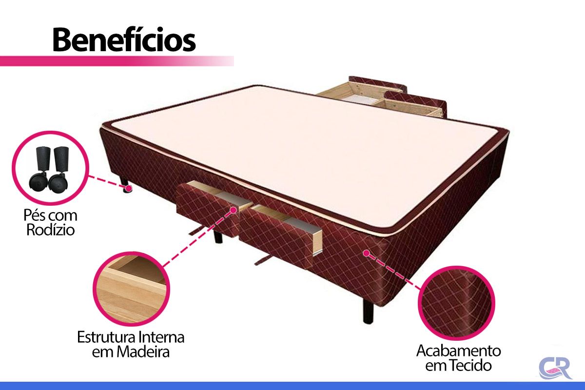 Cama Box Castor Poli Brown Cama Box Castor Poli Brown