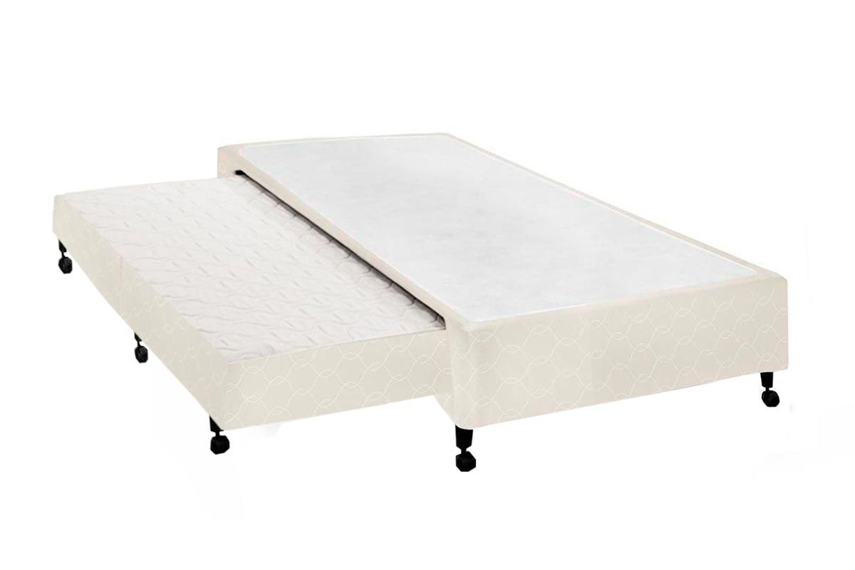 Cama Box c/Auxiliar Castor Tecido CleanSolteiro - 88x188x27