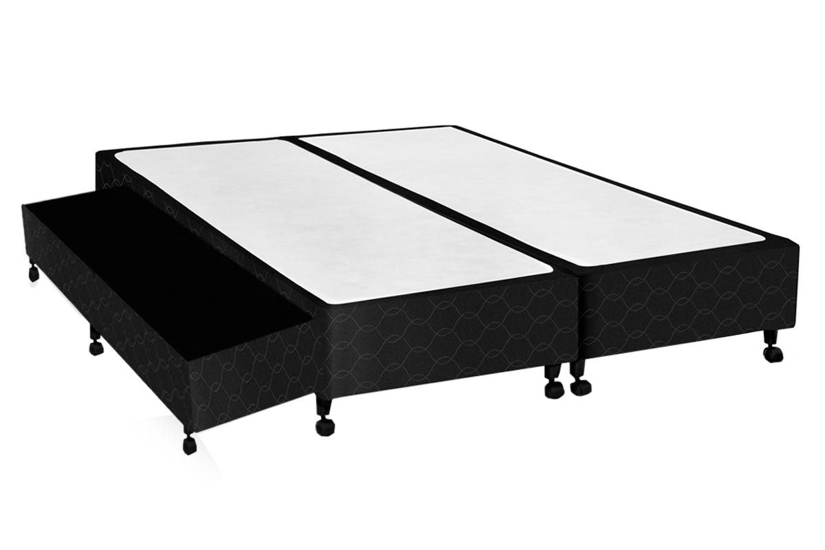 Cama Box c/Auxiliar Castor Tecido Black