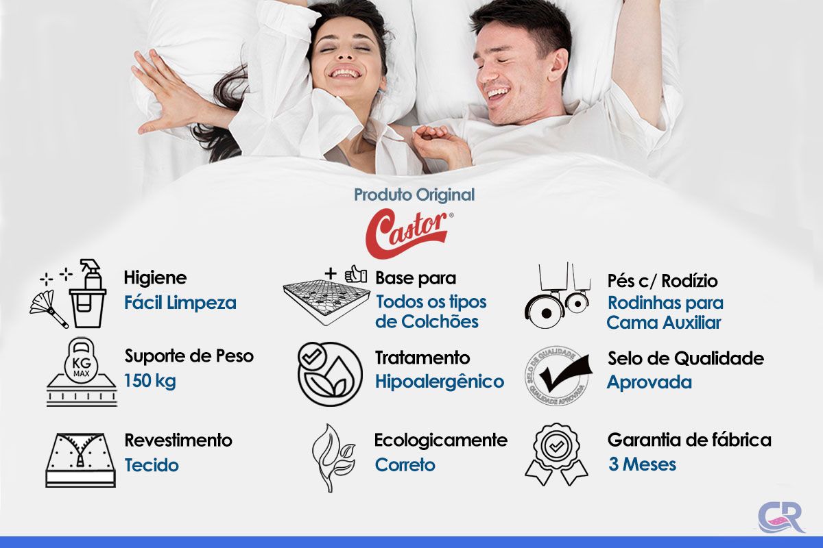 Cama Box Castor Poli Brown Cama Box Castor Poli Brown