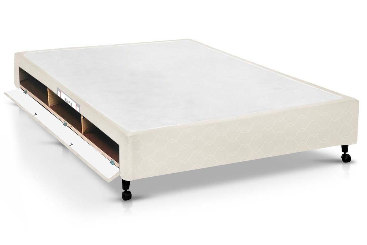 Cama Box Closet Castor Poli Tecido Clean