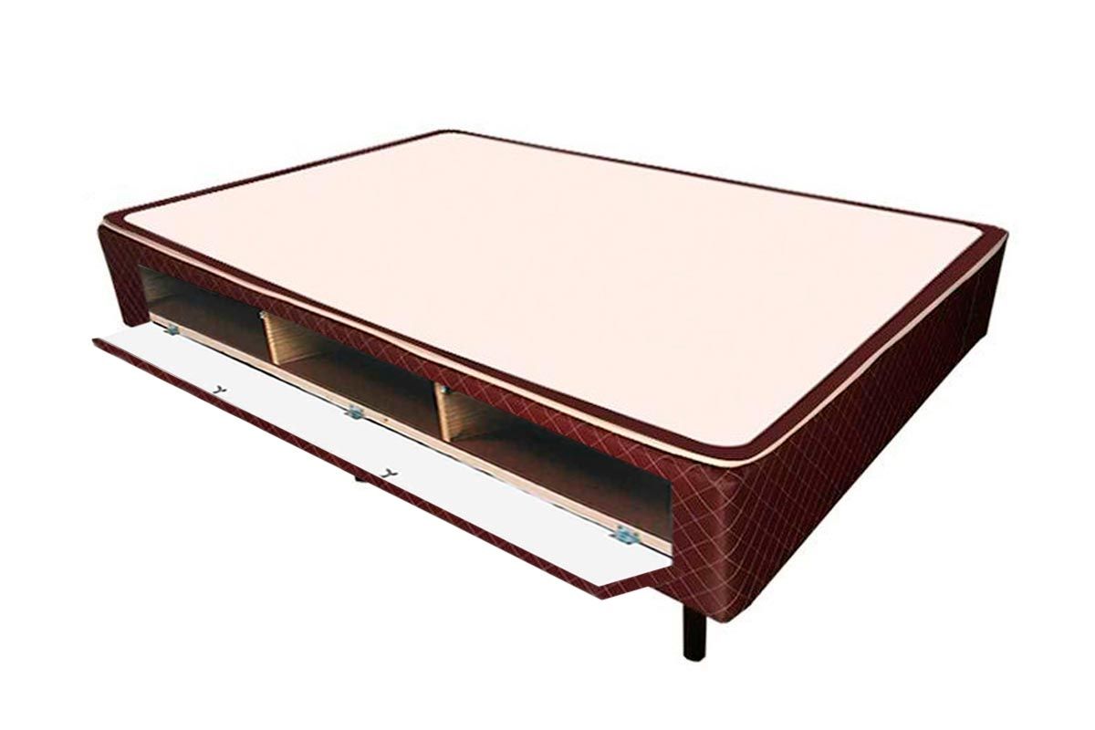 Cama Box Closet Castor Poli Tecido Brown