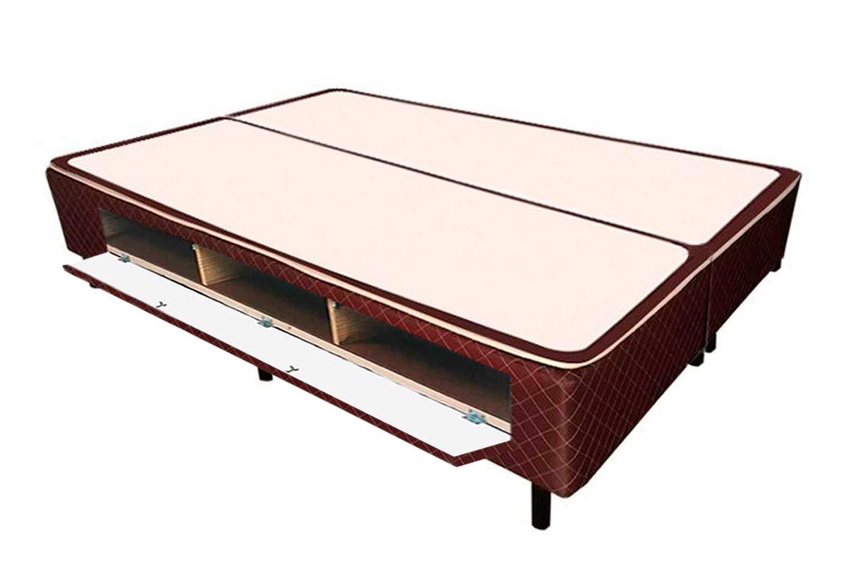 Cama Box Closet Castor Poli Tecido Brown