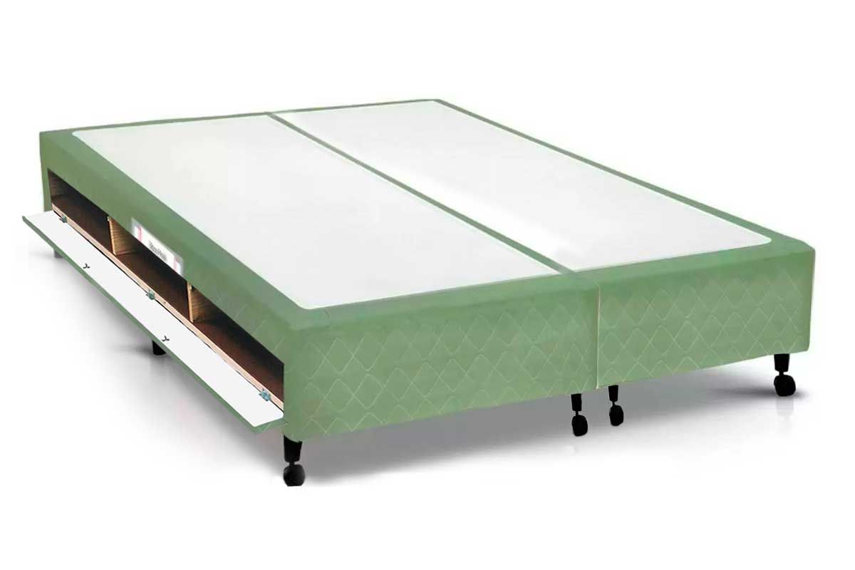 Cama Box Closet Castor Poli Tecido GreenQueen - 158x198x27 (2 uni 79X198) Cama Box Closet Castor Poli Tecido GreenQueen - 158x198x27 (2 uni 79X198)