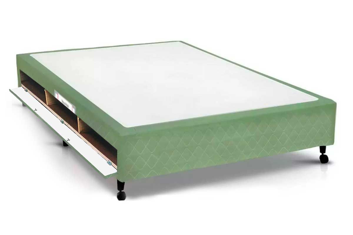 Cama Box Closet Castor Poli Tecido GreenCasal - 138x188x27 Cama Box Closet Castor Poli Tecido GreenCasal - 138x188x27