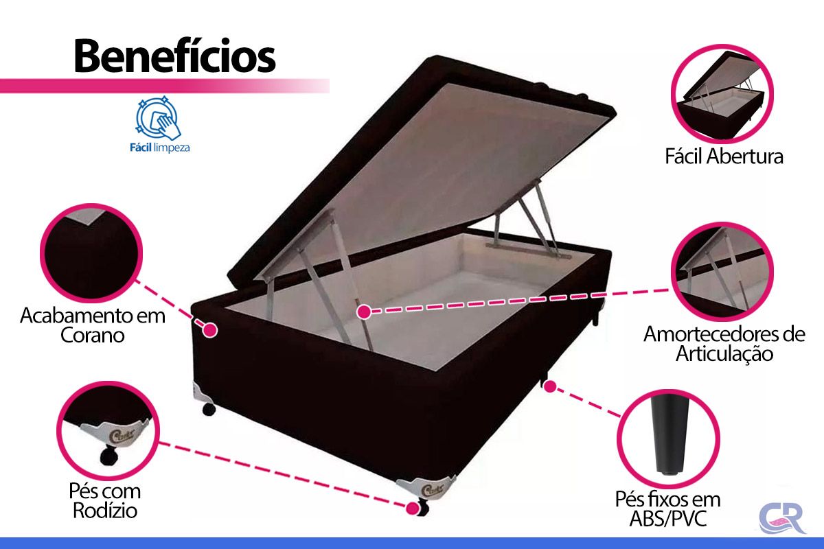 Cama Box Baú Castor Corano Brown New
