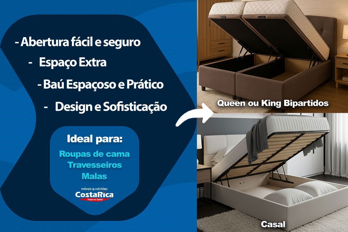 Cama Box Baú Castor Corano Black New Cama Box Baú Castor Corano Black New
