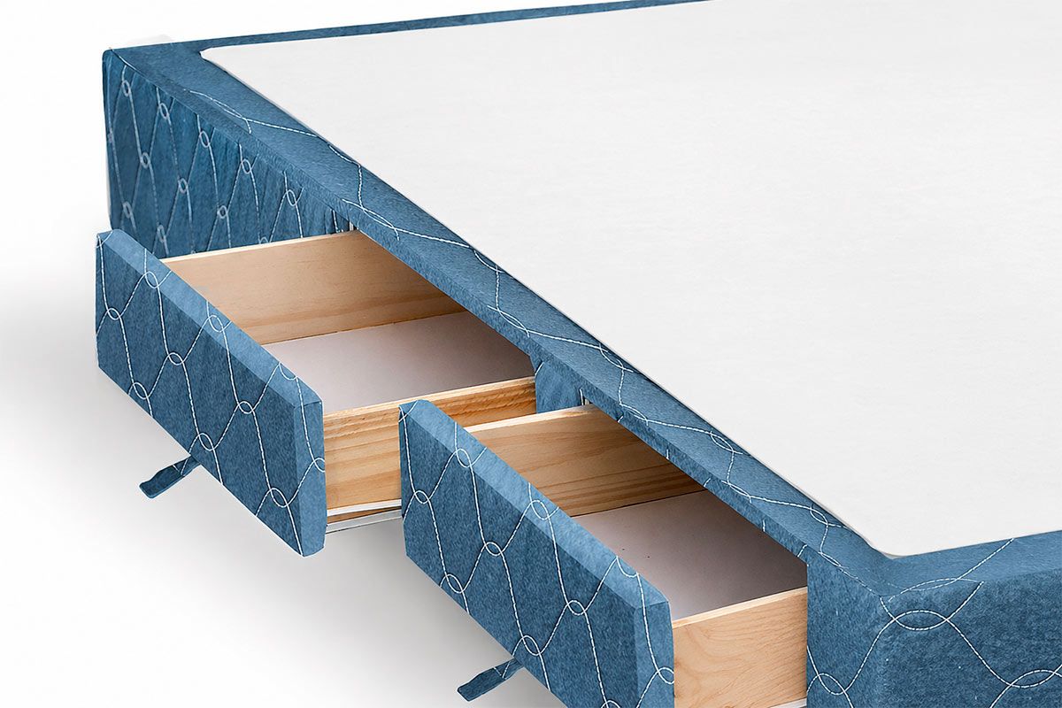 Cama Box Castor Poli Blue Cama Box Castor Poli Blue