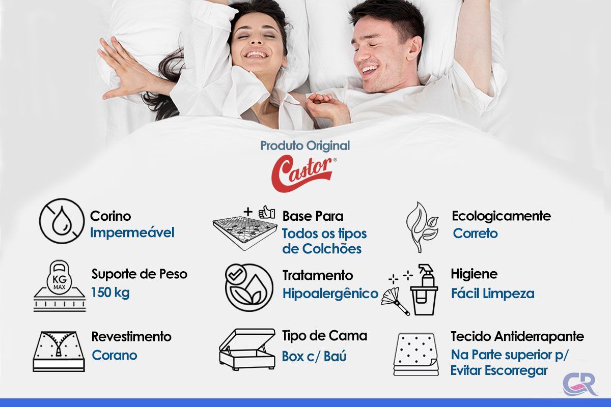 Cama Box Baú Castor Corano Brown New Cama Box Baú Castor Corano Brown New