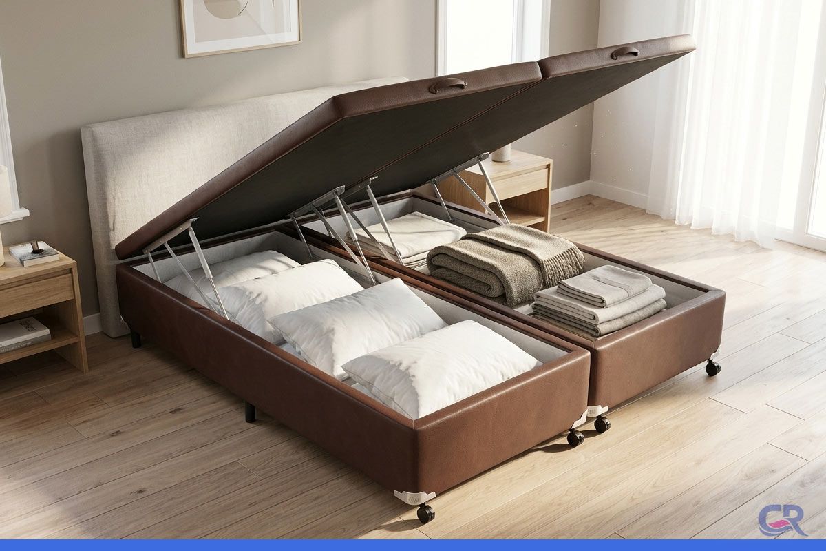 Cama Box Baú Castor Corano Brown New Cama Box Baú Castor Corano Brown New