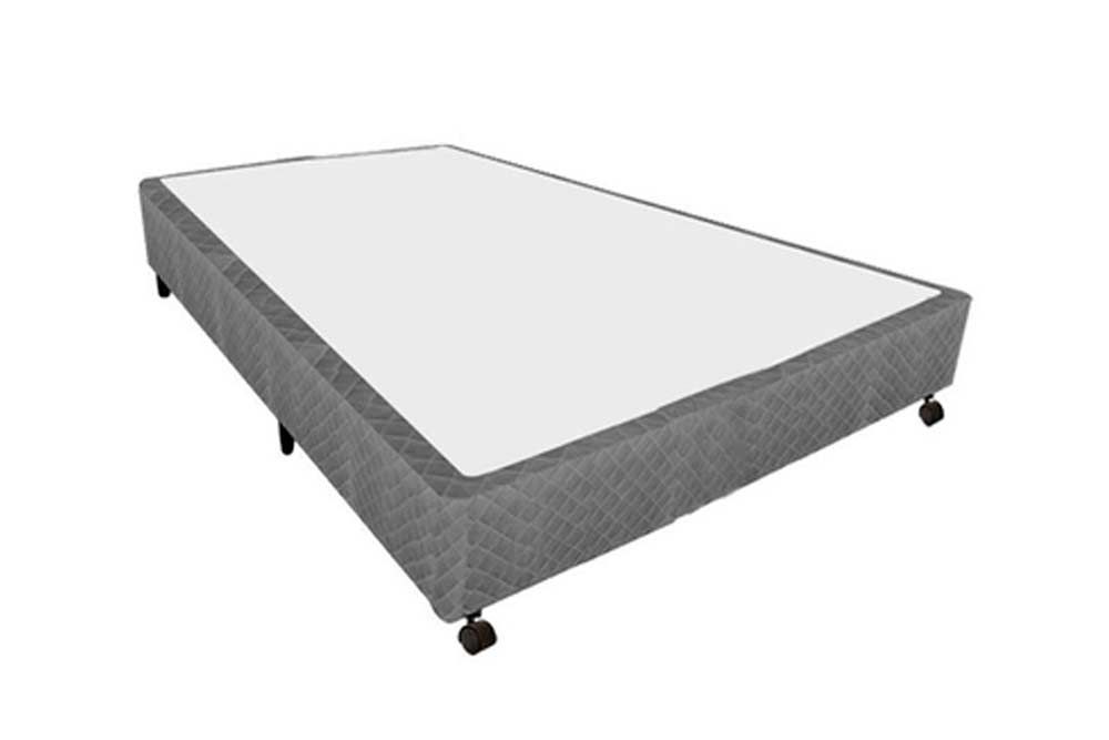 Cama Box Castor Poli GrayViúva - 128x188x27