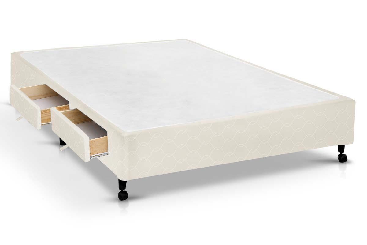 Cama Box Castor Poli Clean2 Gavetas Viúva - 128x188x27 Cama Box Castor Poli Clean2 Gavetas Viúva - 128x188x27