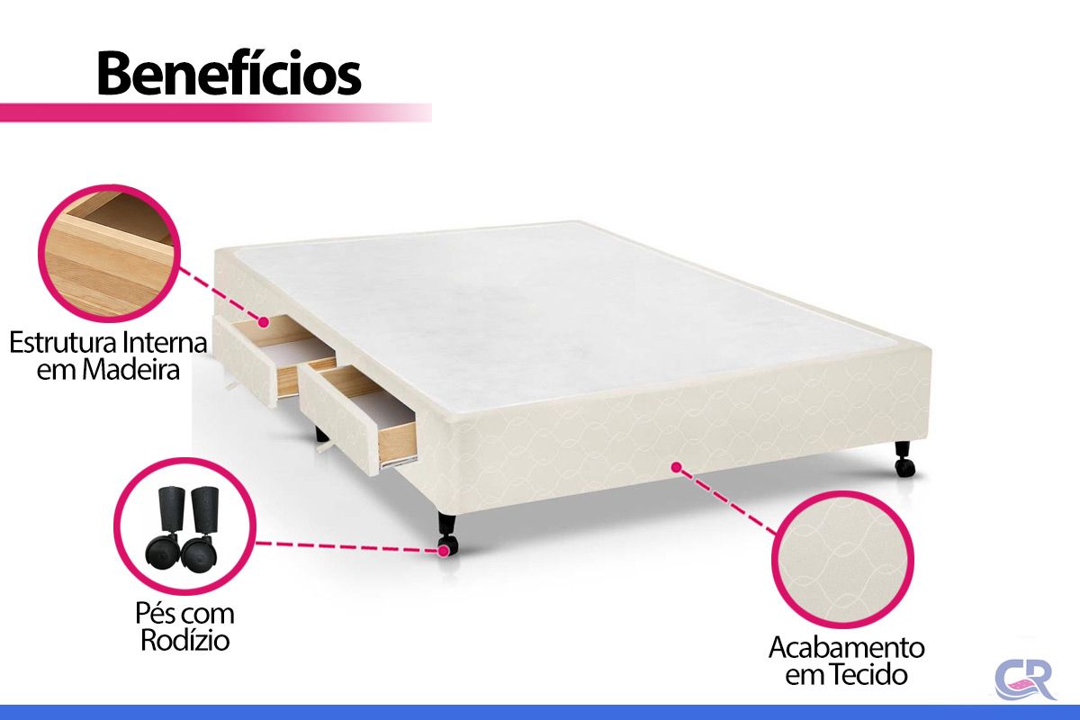 Cama Box Castor Poli Clean Cama Box Castor Poli Clean