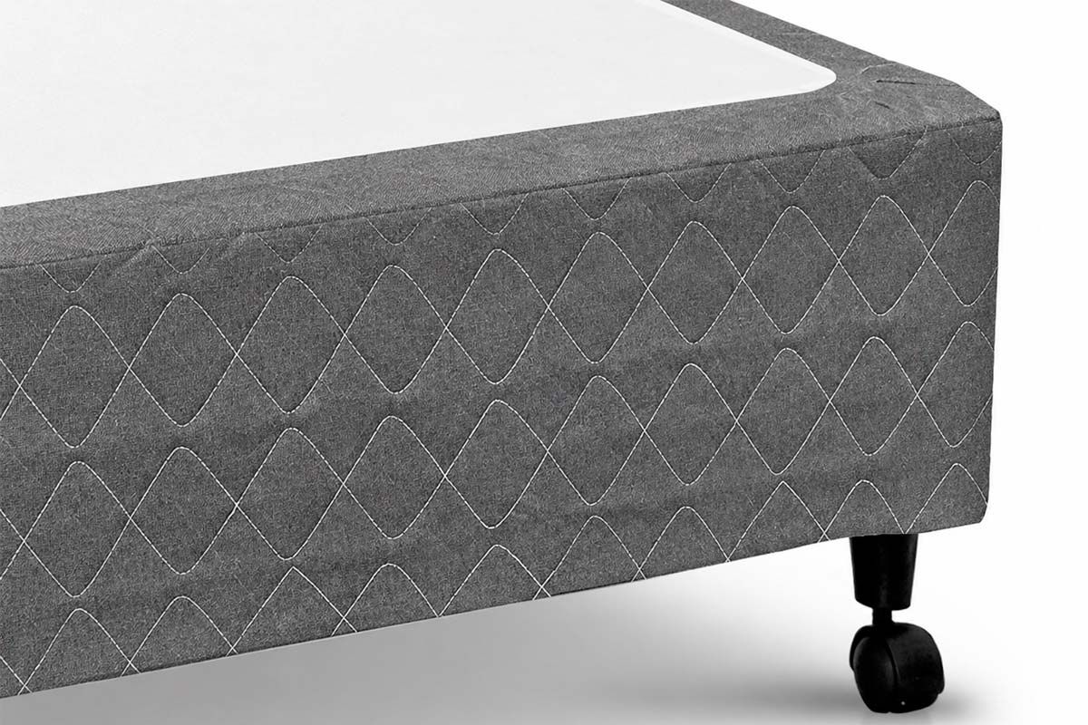 Cama Box Castor Poli Gray
