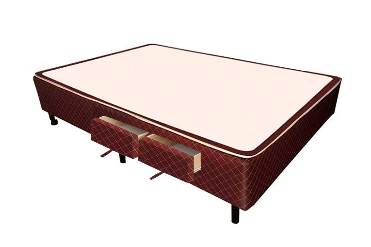 Cama Box Castor Poli Brown2 Gavetas Casal - 138x188x27 Cama Box Castor Poli Brown2 Gavetas Casal - 138x188x27