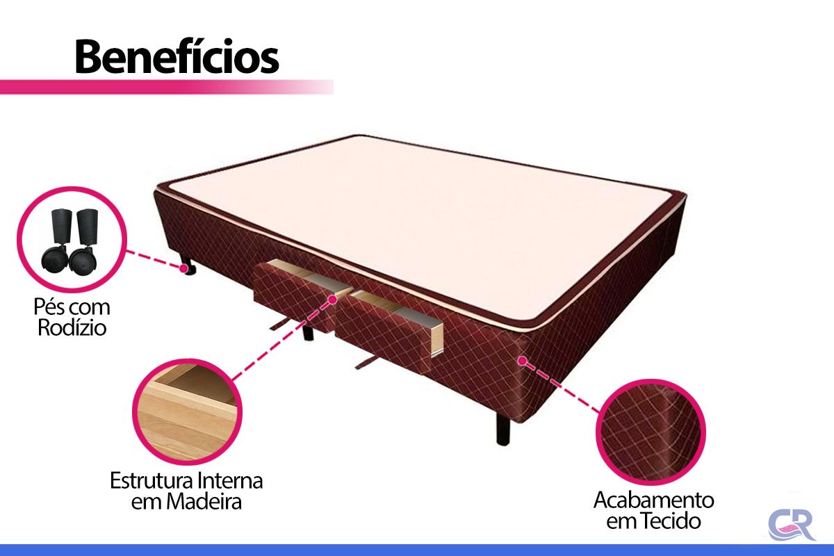 Cama Box Castor Poli Brown Cama Box Castor Poli Brown
