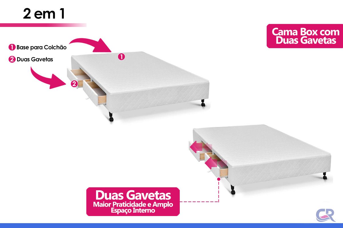Cama Box Castor Poli Wine Cama Box Castor Poli Wine