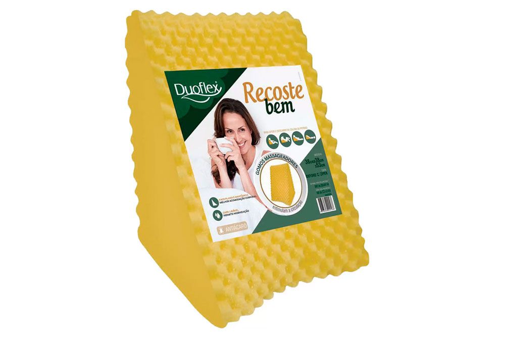 Travesseiro Suavencosto Triangular Recoste Bem Duoflex38x38x53 Travesseiro Suavencosto Triangular Recoste Bem Duoflex38x38x53