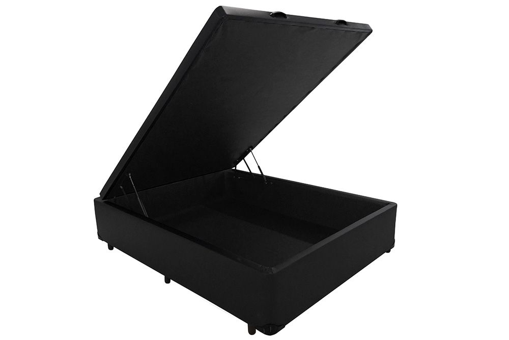Cama Box Baú Universal Courano Black - LuckspumaCasal - 138x188x39