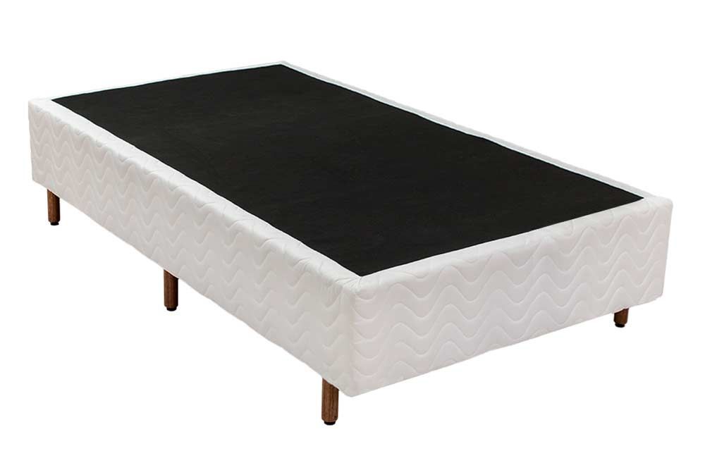 Cama Box Polar Bordado WhiteSolteiro - 88x188x25